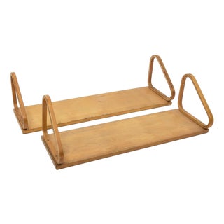 Model 112B Wall Shelves in Birch by Alvar Aalto for Artek, 1980s, Set of 2 For Sale
