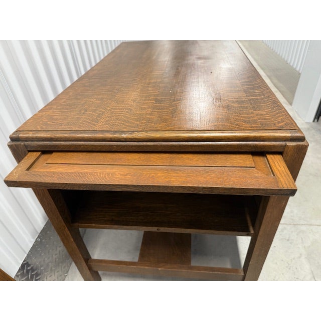 Wood 1920s Auglaize Arnold Library Desk For Sale - Image 7 of 17