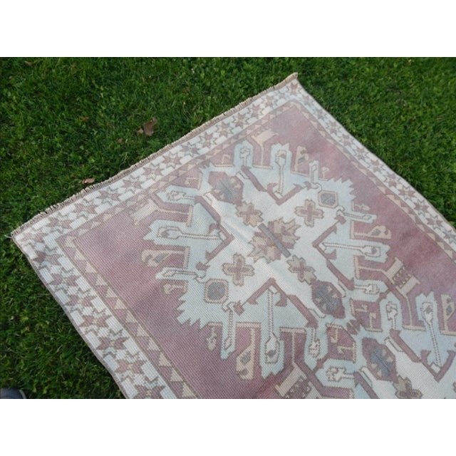 Vintage Turkish Kars Rug 3′11″ × 5′6″ For Sale In Philadelphia - Image 6 of 10