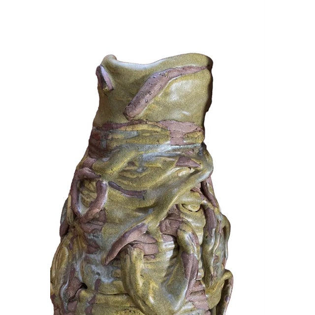 1970s Vintage 1970’s Brutalist Coiled Studio Pottery Vase For Sale - Image 5 of 10