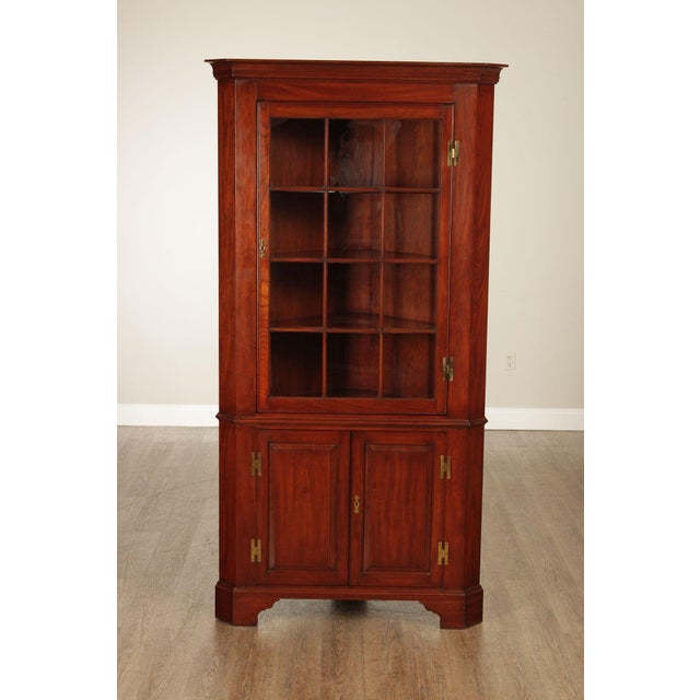 Henkel Harris Traditional Cherry Corner Cupboard For Sale - Image 12 of 18