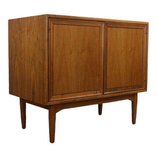 1960s Danish Modern Kipp Stewart for Drexel’s Declaration Walnut Credenza/Cabinet For Sale