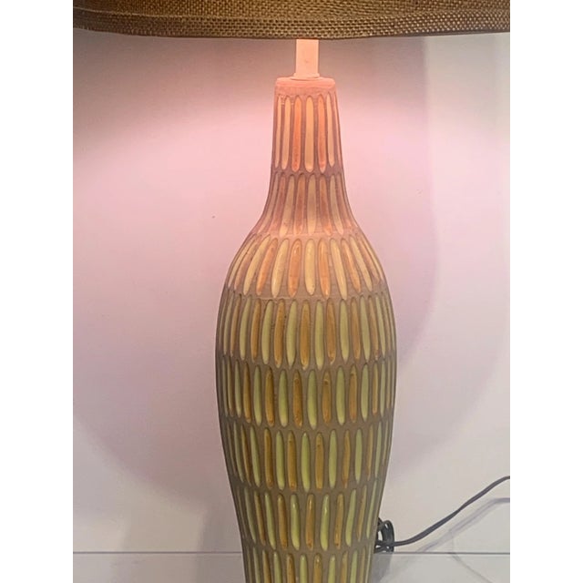 1960s 1960s Mid Century Italian Raymor Pottery Ceramic Lamp For Sale - Image 5 of 8