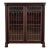 R. J. Horner Style Antique American Empire Carved Mahogany Leaded Glass Front Double Bookcase Cabinet, Circa 1890s For Sale