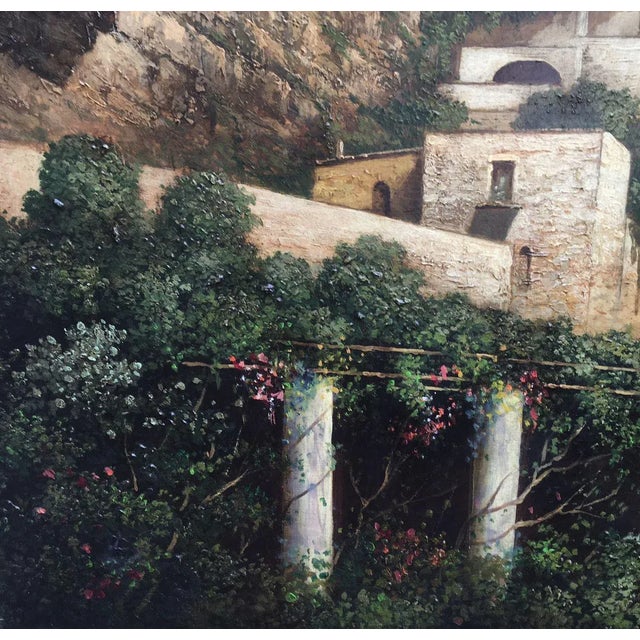 Amalfi Coast, Posillipo School, Oil on Canvas For Sale - Image 9 of 11