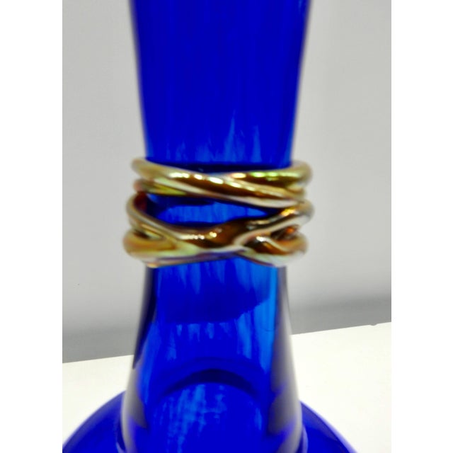 Signed Ignis Cobalt Blue Bud Vase, 2004 For Sale In Nashville - Image 6 of 8
