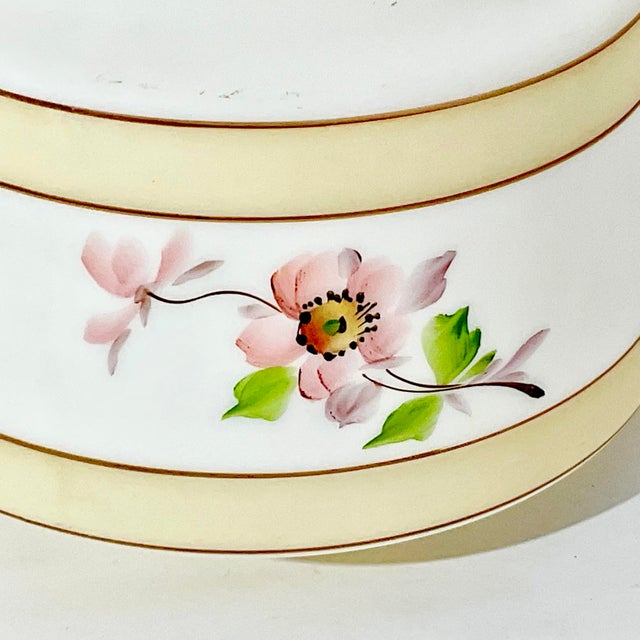 Glass 1940s Vintage Coastal Boho Chic Flush Mount Glass Shade For Sale - Image 7 of 10