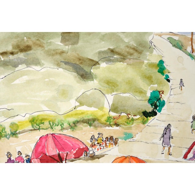 Farmer's Market - Original Watercolor on Paper by Ken L. Stephens For Sale - Image 4 of 8