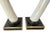 Pair of Tessellated Marble Faux Tusks on Brass and Faux Marble Bases For Sale - Image 4 of 12