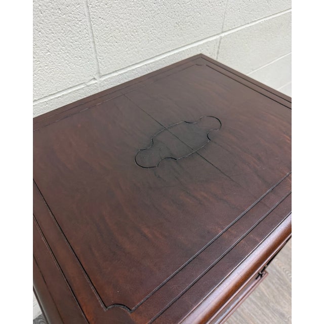 Antique Federal Colonial English Mahogany Lift Top Radio Cabinet Console Stand For Sale In Kansas City - Image 6 of 16