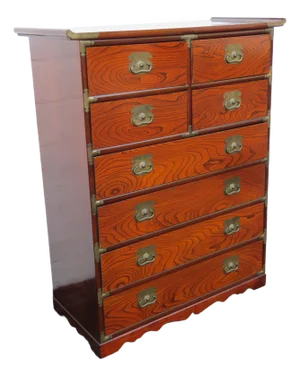 Hollywood Regency Tall Chest of Drawers 5724