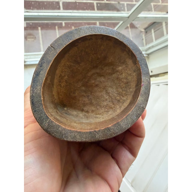 Antique Chinese Carved Bamboo Brush Pot Bitong Qing Dynasty Scholar Landscape 6.5" For Sale - Image 9 of 14