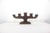 Mid-Century Modern Vintage Carved Wood Candelabra Handmade Wooden Candle Holder Scandinavian Folk Art For Sale - Image 3 of 10