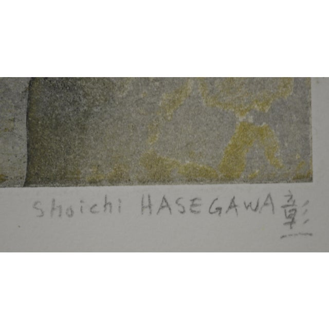 Japanese Shoichi Hasegawa Original Etching Signed & Numbered For Sale - Image 3 of 6