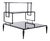 Global Views 3 Tier Granite & Metal End Table For Sale