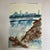 Original abstract double sided watercolor painting on heavy paper unsigned unframed
