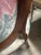 Vintage Louis XVI Style Slipper / Chauffeuse Chair With Floral Upholstery For Sale In Miami - Image 6 of 7