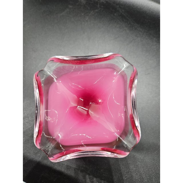 Modernist Coquille Art Glass for Flygsfors Sweden, Made in 1962/Signed