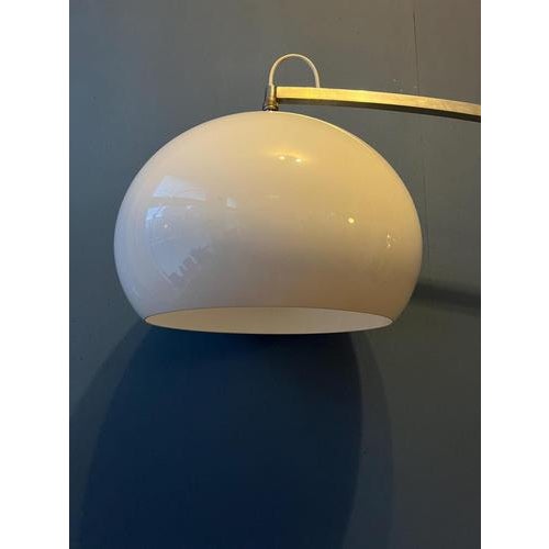Vintage Space Age Arc Floor Lamp in the style of Guzzini For Sale - Image 11 of 13