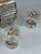 Art Deco Amber Overlay Cut Crystal Decanter & Cordial Glasses, 1930s, Set of 5 For Sale - Image 9 of 17