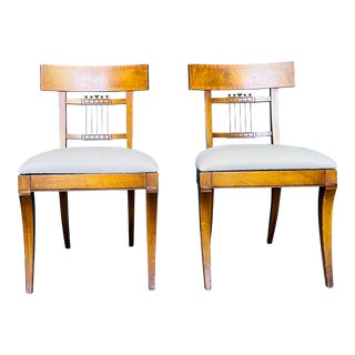 Early 20th Century Vintage Fruitwood Pair of Chairs For Sale