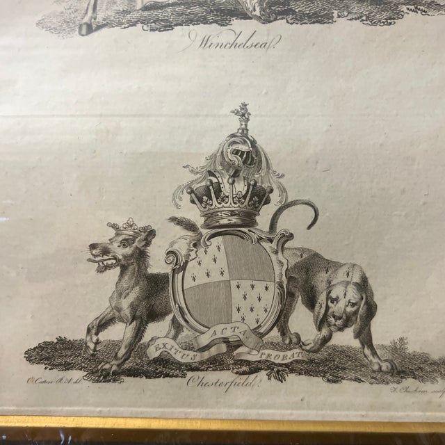 Paper Set of 3 Antique 18th Century English Peerage Heraldic Crests Form by Charles Catton For Sale - Image 7 of 12