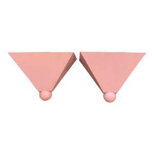 Vintage Pink Ron Rezek Geometric Arno Sconces
