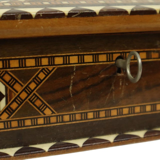 Marquetry Inlay Jewelry Trinket Box, 1970s For Sale - Image 9 of 18