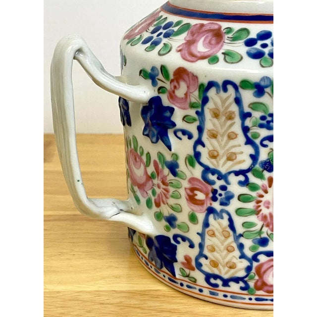 White 18th C Chinese Export Famille Rose Tea Pot, in the French Taste For Sale - Image 8 of 12