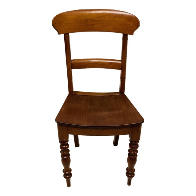 English Regency 19th Century Mahogany Side Chair Turned Legs For Sale