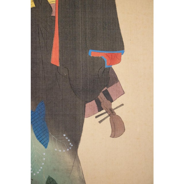"Kimono Beauty" by Kojo, Japanese Silk Scroll Painting For Sale - Image 10 of 18