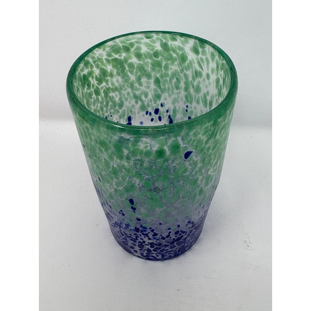 Lovely set of 6 brand new Murano Glass drinking glasses. Made by one of Murano's top Glass Masters. 4.5" tall.