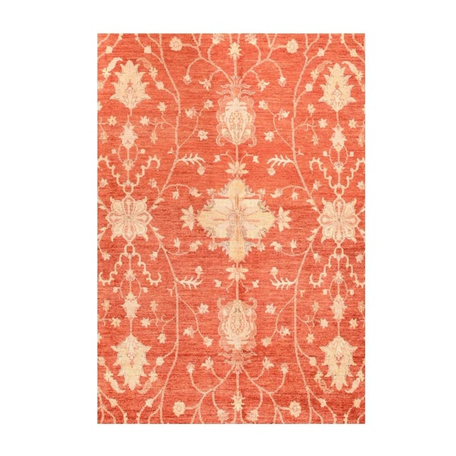 Traditional Peshawar Rug 6'7'' X 10'3'' For Sale - Image 3 of 3