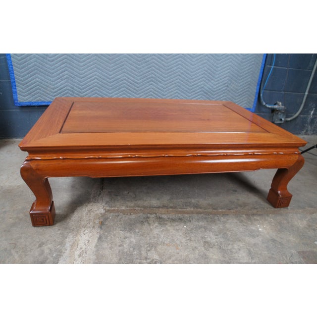 Brown Chinese Chinoiserie Rosewood Low Kang Coffee Tea Table Hong Kong For Sale - Image 8 of 12
