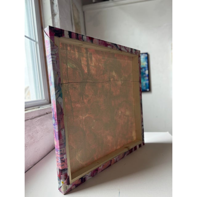 "French Pink" Abstract Acrylic Painting by Paula DeStefanis For Sale In Milwaukee - Image 6 of 12