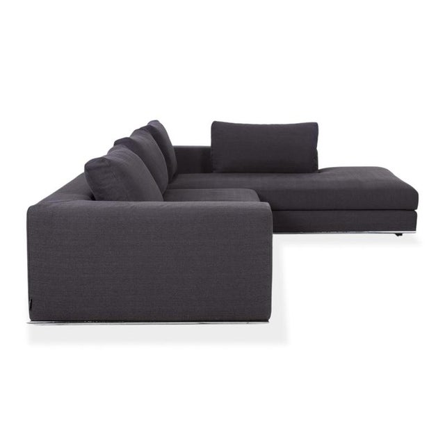 Liverpool Fabric Corner Sofa Blue Grey Sofa from La Nuova Casa For Sale - Image 12 of 13