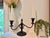 Vintage Black Powder-Coated Brass Two-Arm Candelabrum With Grape & Vine Detail For Sale - Image 10 of 10