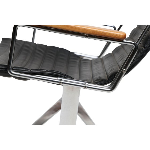 Wood Gerald McCabe for Brown Saltman Steel and Walnut Mid-Century Rocking Chair, Attributed For Sale - Image 7 of 12