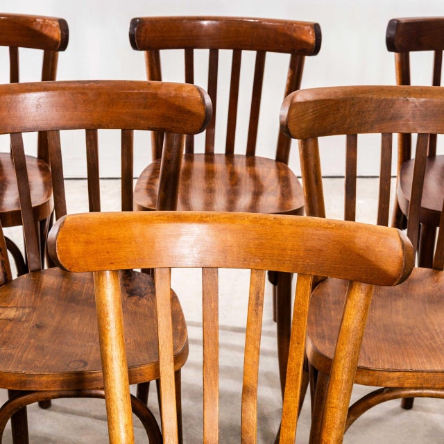1950s Vintage Honey Oak and Bentwood Dining Chairs, 1950s, Set of 12 For Sale - Image 5 of 11