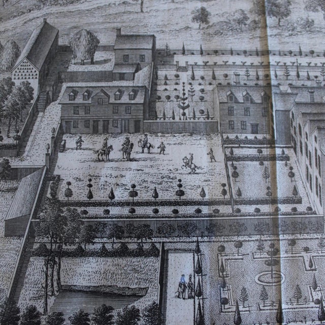 Pair of Bird’s Eye English Estate Views Engraved by Johannes Kip, 18th C. For Sale - Image 6 of 17