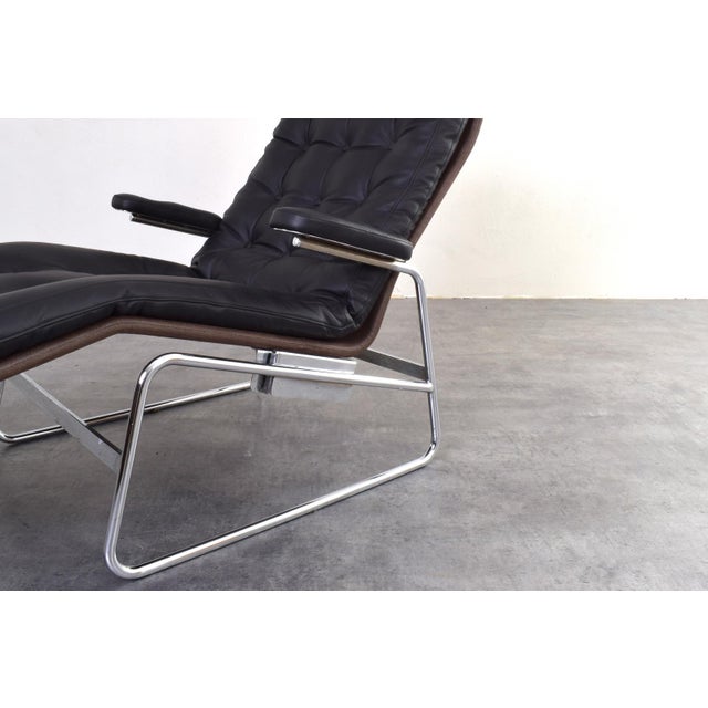 Bauhaus Model Fenix Chaise Lounge in Leather and Chrome by Sam Larsson for Dux, 1960s For Sale - Image 13 of 15