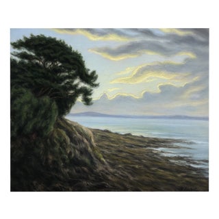 Jules Robert Chatelain, Pointe d'Aradon, Bretagne, 1957, Oil on Canvas, Framed For Sale