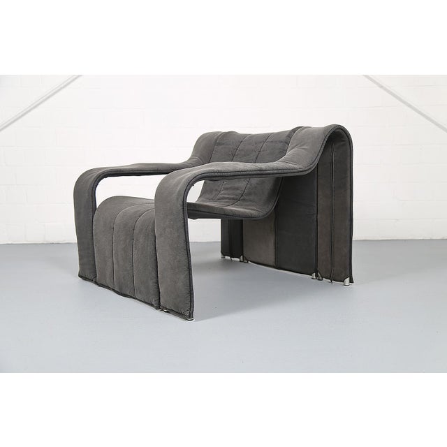1970s Danish Steel Tube Lounge Chair with Graphic Upholstery from Kebe, Denmark, 1970s For Sale - Image 5 of 18
