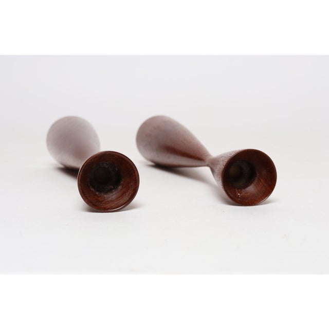 Digsmed Pair of Danish Modern Sculptural Organic Form Candlesticks by Digsmed For Sale - Image 4 of 17