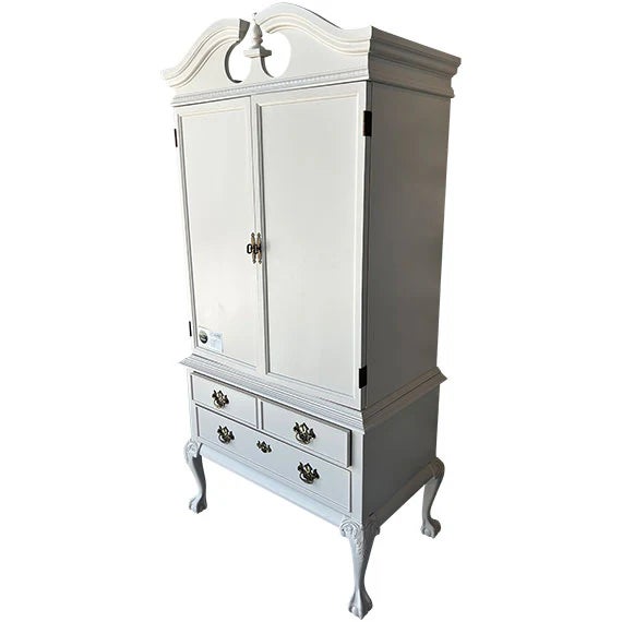 Traditional 1960s Unfinished 2 Door 2 Drawer Vintage Hutch For Sale - Image 3 of 4