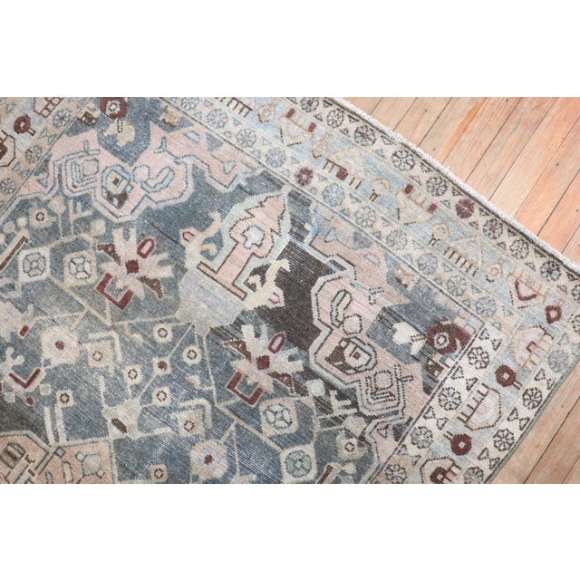 Early 20th Century Vintage Green Persian Malayer Rug For Sale - Image 5 of 7