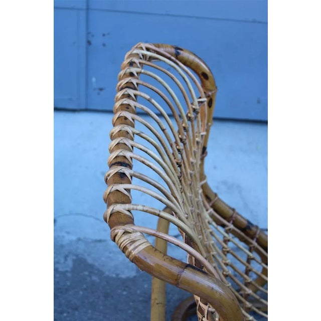 1950s Italian Bamboo BP9 Armchair by Tito Agnoli, 1950s For Sale - Image 5 of 9