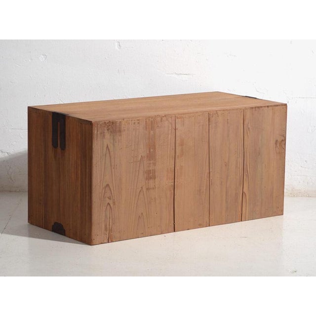 Antique Low Tansu Sliding Door Closet For Sale - Image 11 of 13