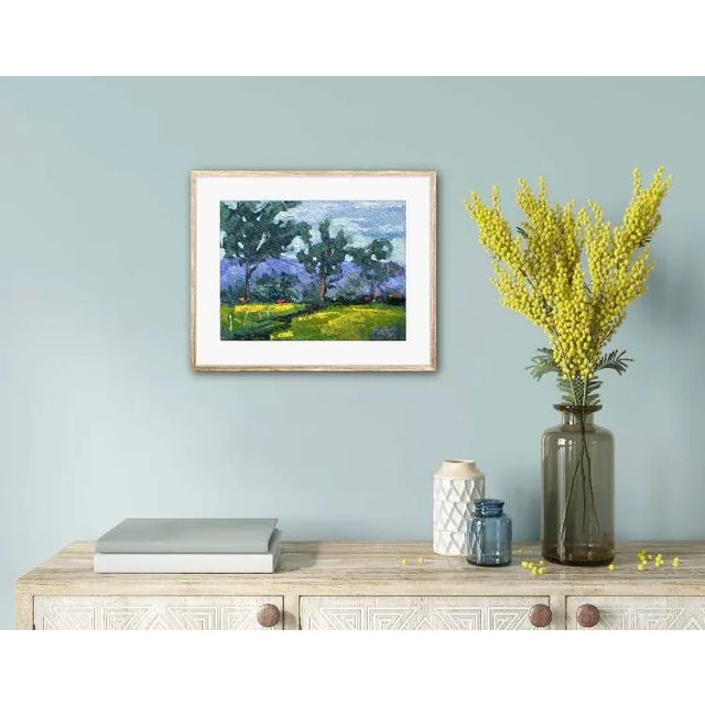 Windswept Day With Mustard Grass Oil Painting For Sale In Reno/Lake Tahoe - Image 6 of 6