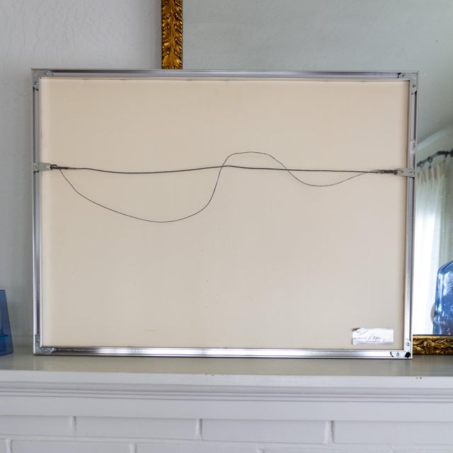 Abstract Fauvist Watercolor Landscape Painting Titled China Pink For Sale - Image 10 of 10